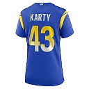 Zennovawear Joshua Karty 43 Los Angeles Rams Game Women Jersey - Royal