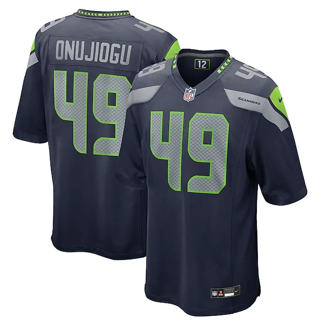 Zennovawear Joshua Onujiogu 49 Seattle Seahawks Game Men Jersey - College Navy