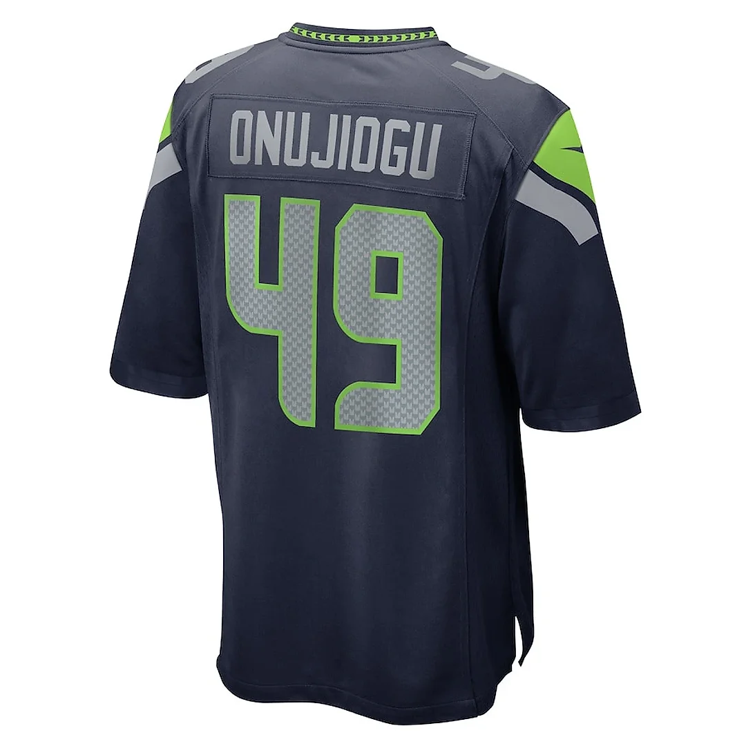 Zennovawear Joshua Onujiogu 49 Seattle Seahawks Game Men Jersey - College Navy