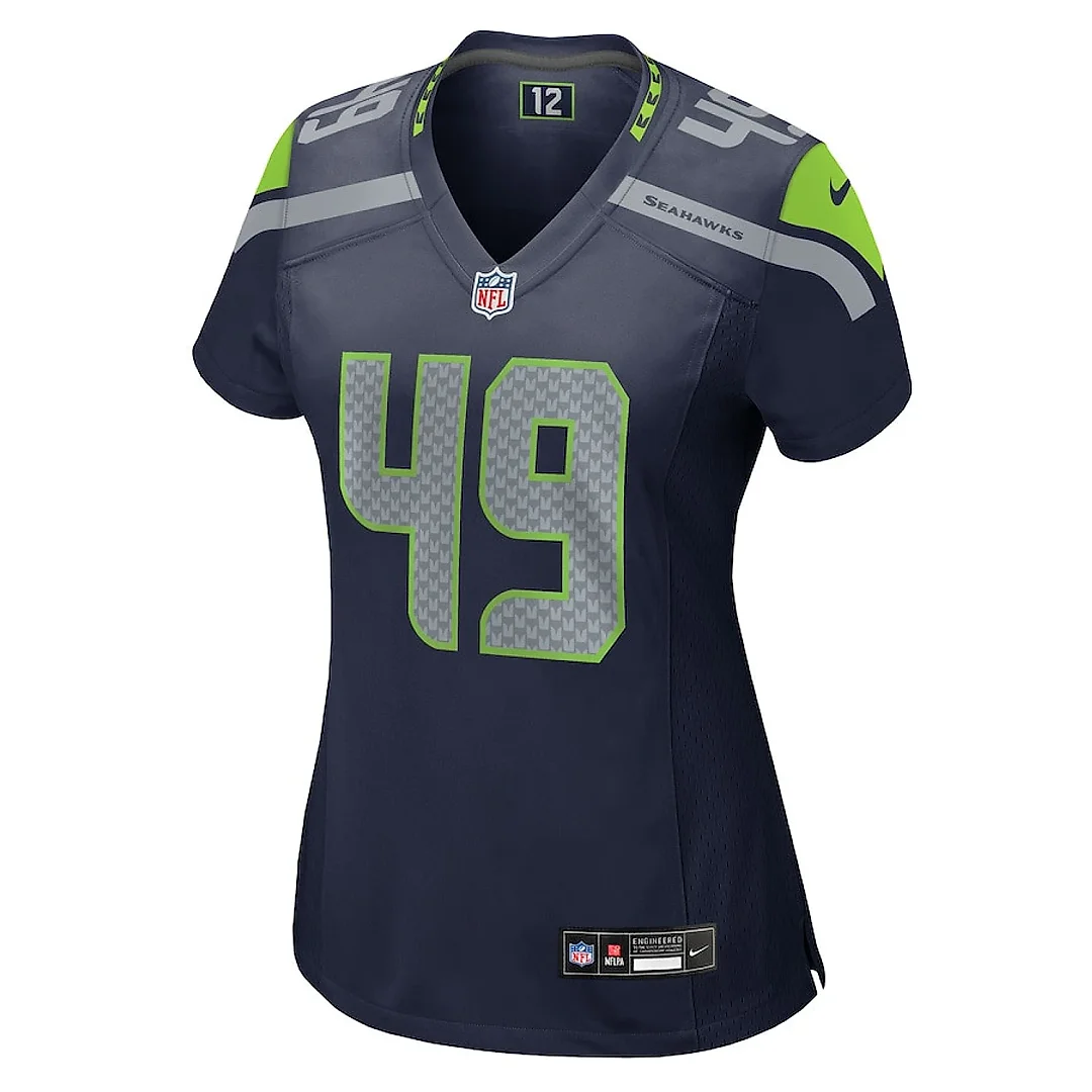 Zennovawear Joshua Onujiogu 49 Seattle Seahawks Women's Team Game Jersey - College Navy