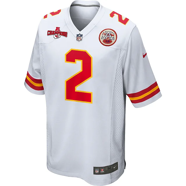 Zennovawear Joshua Williams 2 Kansas City Chiefs AFC Champions Patch Game Men Jersey - White