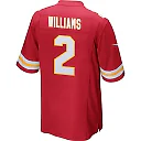 Zennovawear Joshua Williams 2 Kansas City Chiefs AFC Champions Patch Game Men Jersey - Red