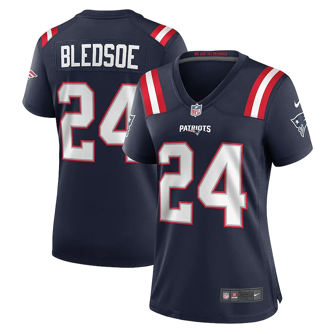 Zennovawear Joshuah Bledsoe 24 New England Patriots Women Game Jersey - Navy