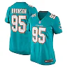 Zennovawear Josiah Bronson 95 Miami Dolphins Women Home Game Jersey - Aqua
