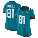 Zennovawear Josiah Deguara 81 Jacksonville Jaguars Alternate Game Women Jersey - Teal