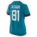 Zennovawear Josiah Deguara 81 Jacksonville Jaguars Alternate Game Women Jersey - Teal