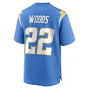 Zennovawear JT Woods 22 Los Angeles Chargers Team Game Men Jersey - Powder Blue