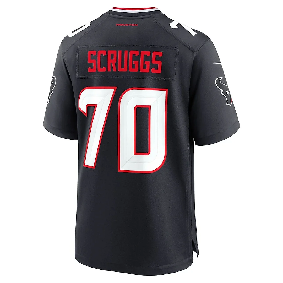 Zennovawear Juice Scruggs 70 Houston Texans Team Game Men Jersey - Navy