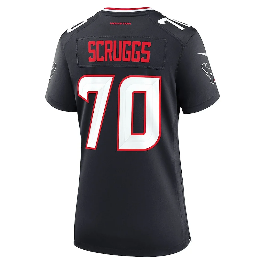 Zennovawear Juice Scruggs 70 Houston Texans Women's Team Game Jersey - Navy