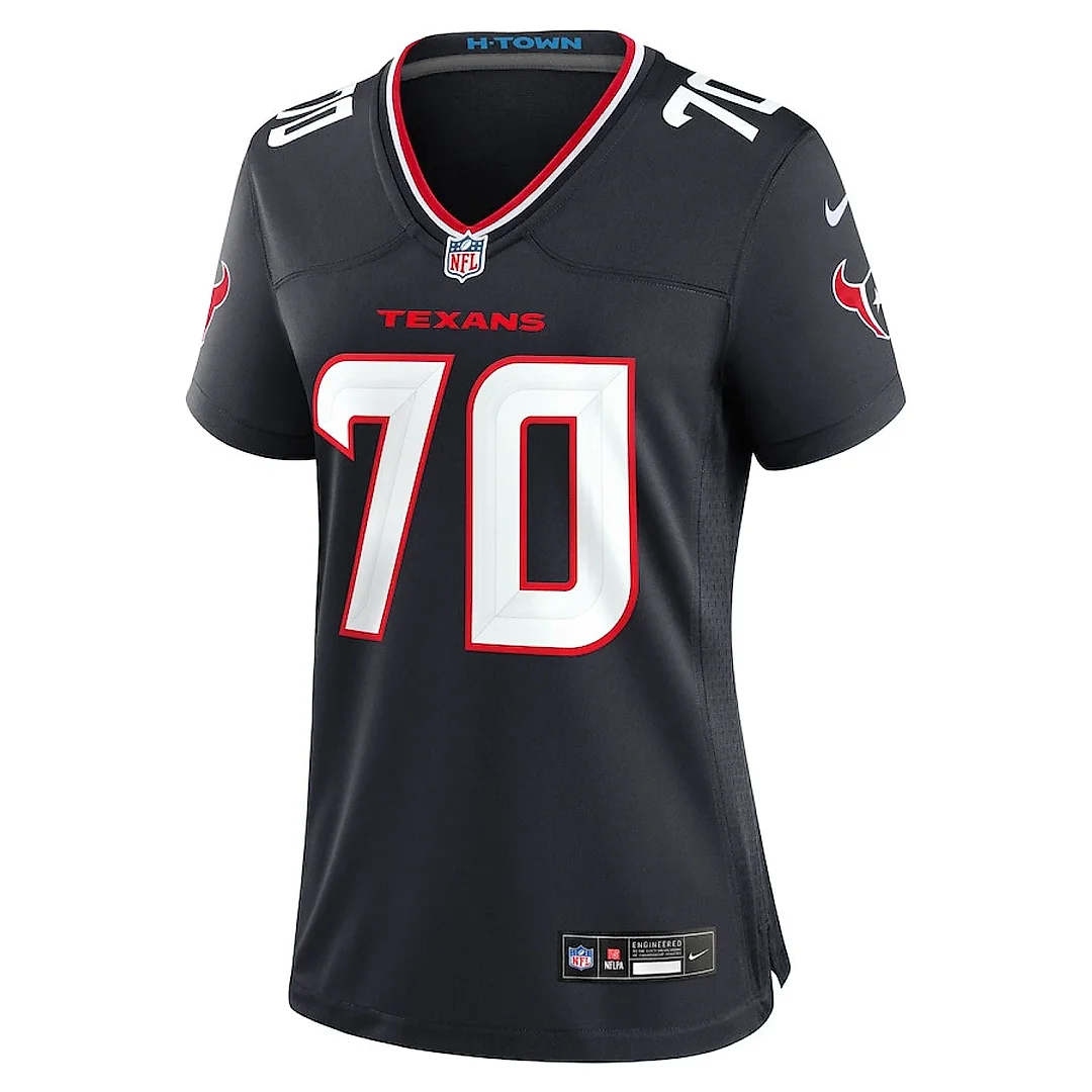 Zennovawear Juice Scruggs 70 Houston Texans Women's Team Game Jersey - Navy