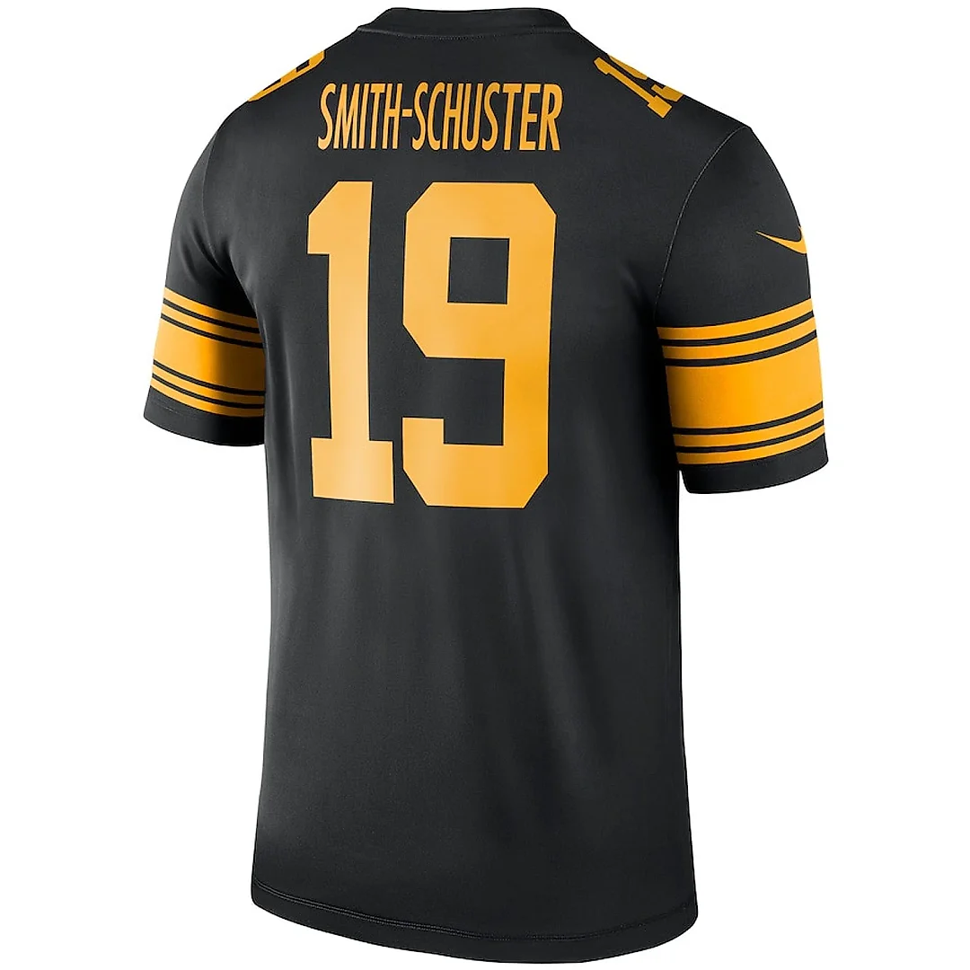 Zennovawear JuJu Smith-Schuster 19 Pittsburgh Steelers Men Color Rush Legend Jersey - Black
