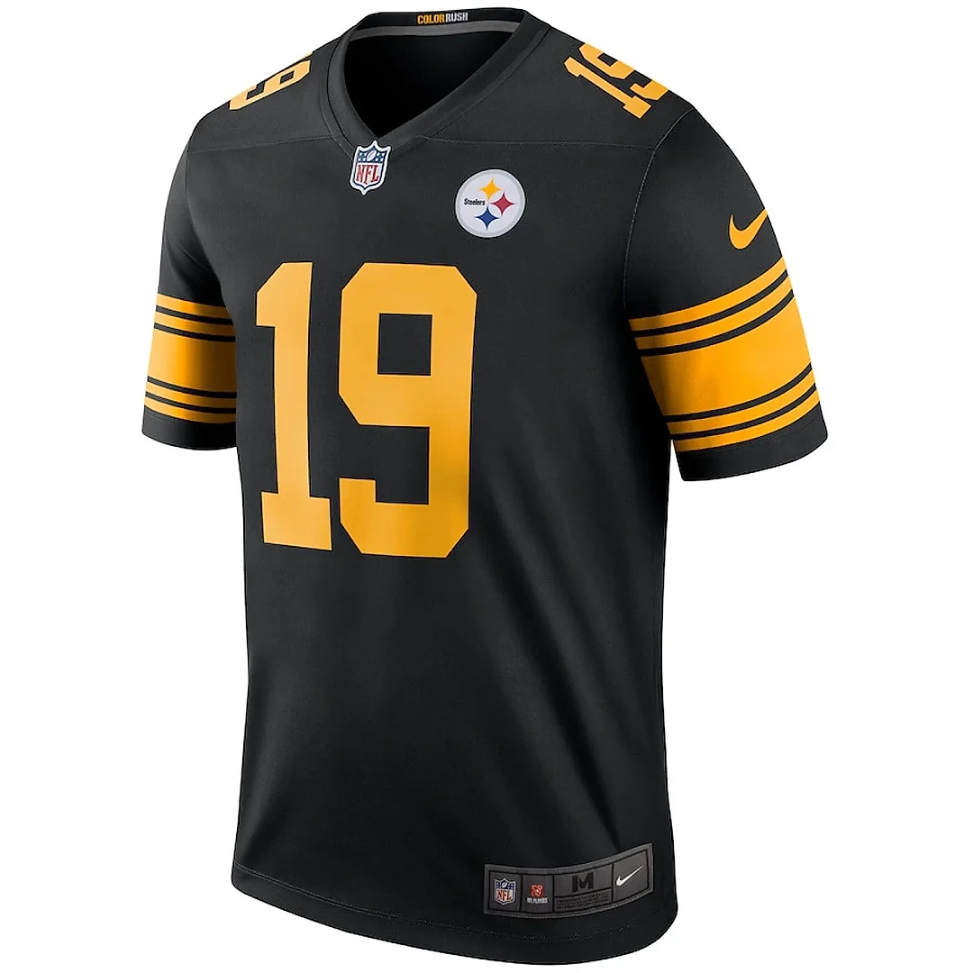 Zennovawear JuJu Smith-Schuster 19 Pittsburgh Steelers Men Color Rush Legend Jersey - Black