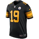 Zennovawear JuJu Smith-Schuster 19 Pittsburgh Steelers Men Color Rush Legend Jersey - Black