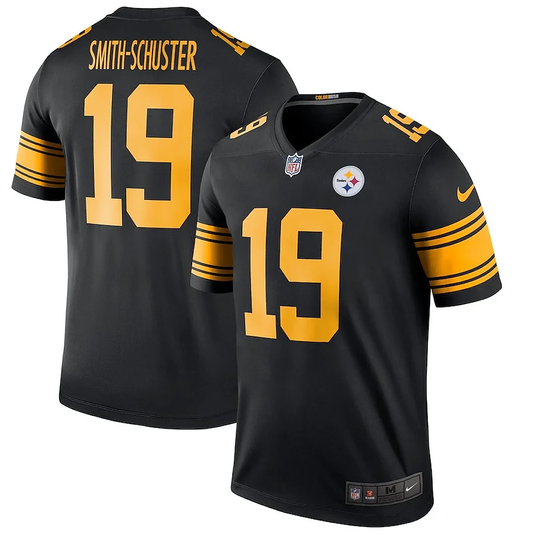 Zennovawear JuJu Smith-Schuster 19 Pittsburgh Steelers Men Color Rush Legend Jersey - Black