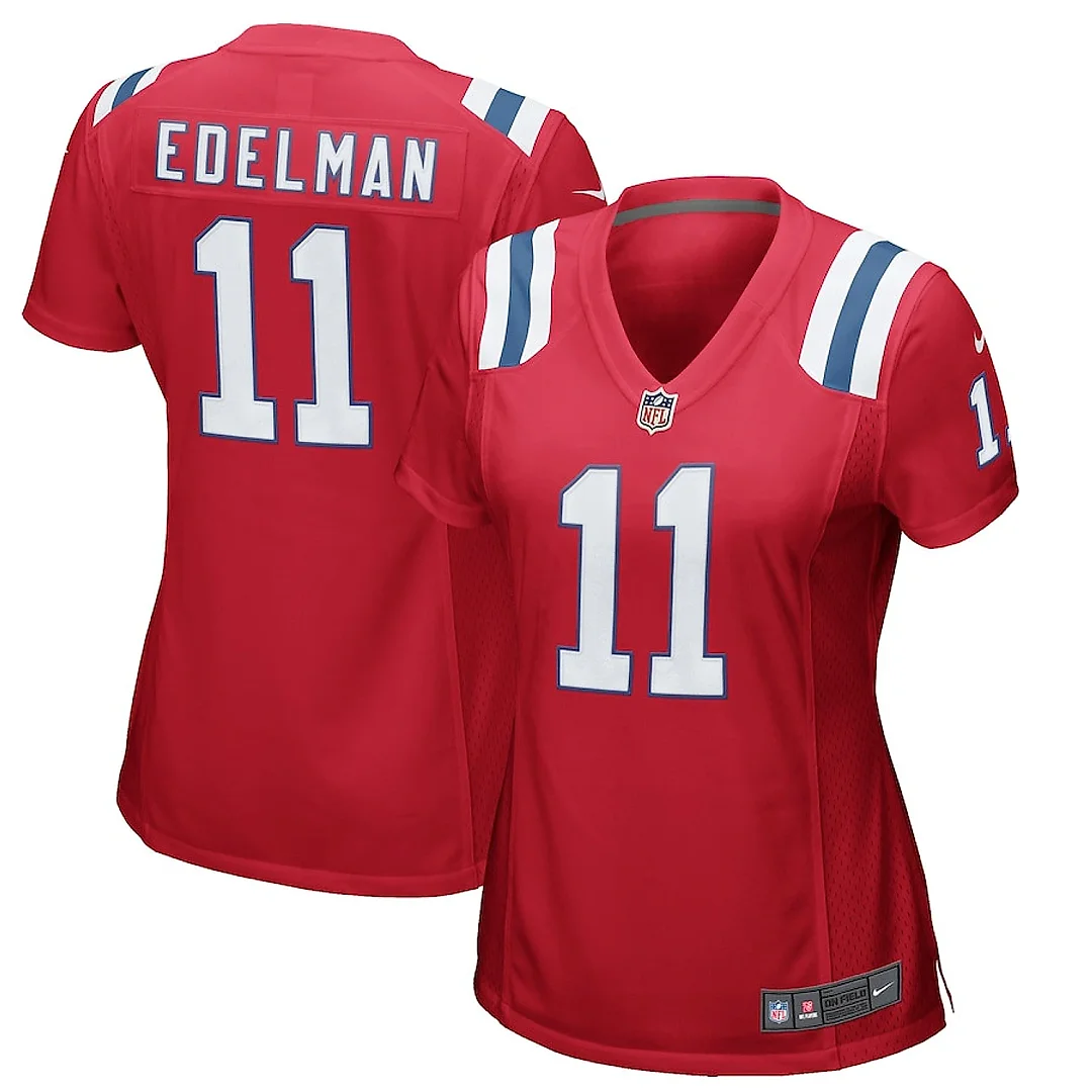 Zennovawear Julian Edelman 11 New England Patriots Womens Alternate Game Jersey - Red