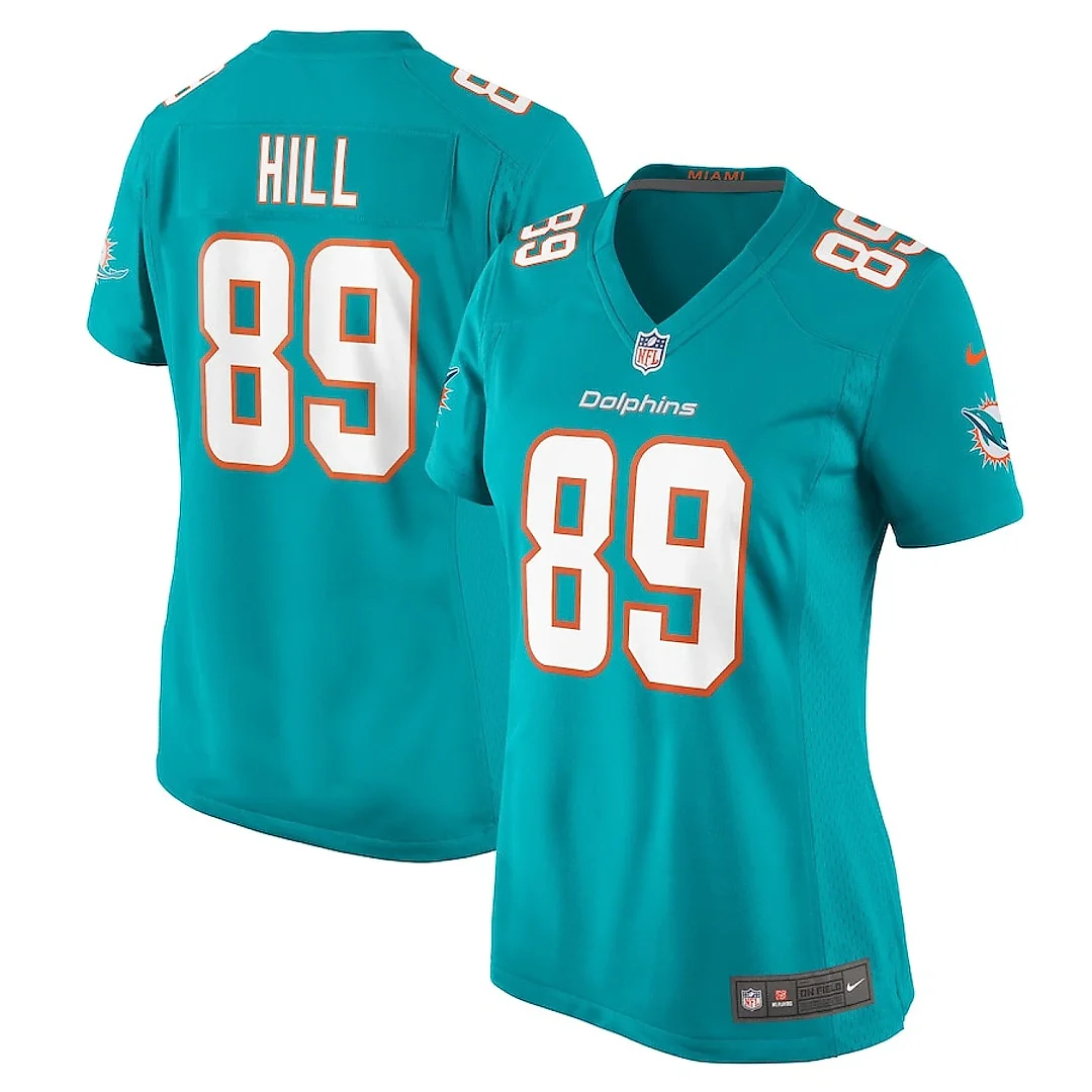 Zennovawear Julian Hill 89 Miami Dolphins Women's Game Jersey - Aqua