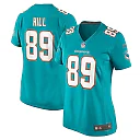 Zennovawear Julian Hill 89 Miami Dolphins Women's Game Jersey - Aqua