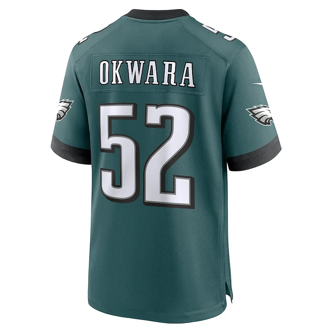 Zennovawear Julian Okwara 52 Philadelphia Eagles Game Men Jersey - Midnight Green
