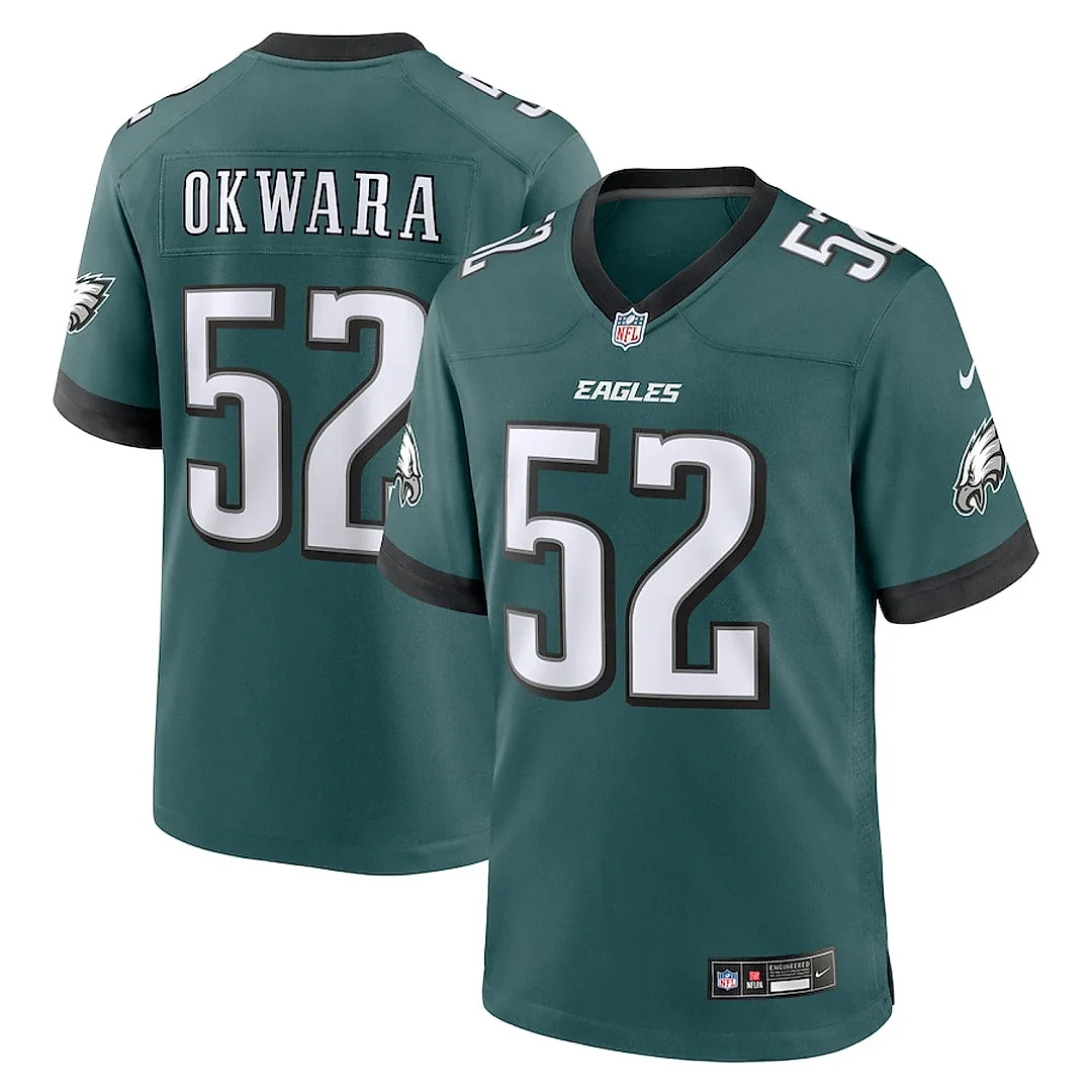 Zennovawear Julian Okwara 52 Philadelphia Eagles Game Men Jersey - Midnight Green