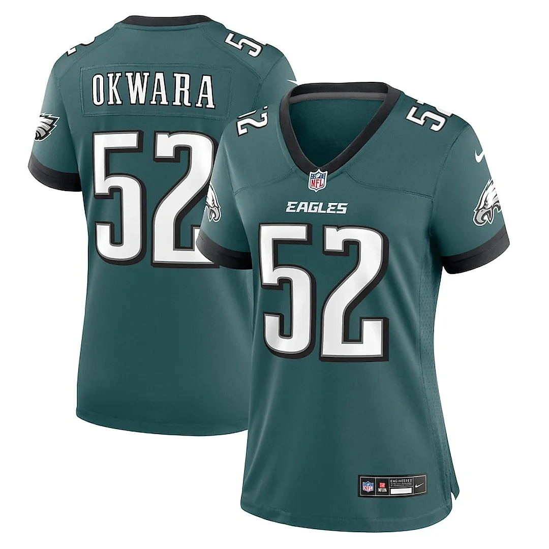 Zennovawear Julian Okwara 52 Philadelphia Eagles Women's Game Jersey - Midnight Green