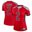 Zennovawear Julio Jones 2 Tennessee Titans Women Inverted Legend Jersey - Red