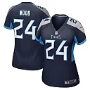 Zennovawear Julius Wood 24 Tennessee Titans Women's Game Jersey - Navy