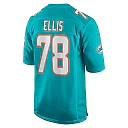 Zennovawear Justin Ellis 78 Miami Dolphins Game Men Jersey - Aqua