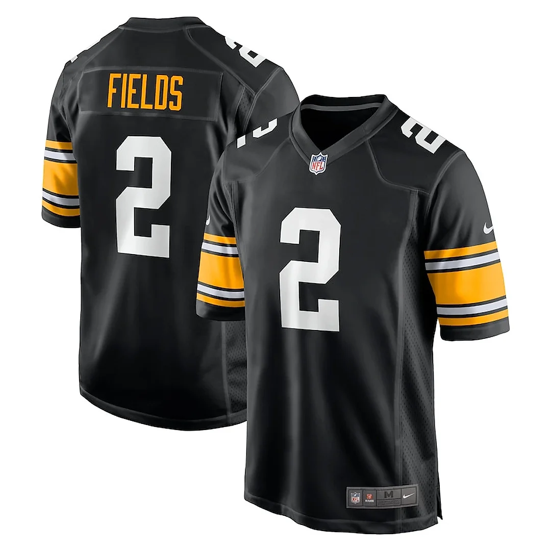 Zennovawear Justin Fields 2 Pittsburgh Steelers Alternate Game Men Jersey - Black