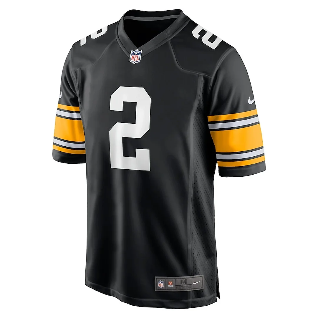 Zennovawear Justin Fields 2 Pittsburgh Steelers Alternate Game Men Jersey - Black
