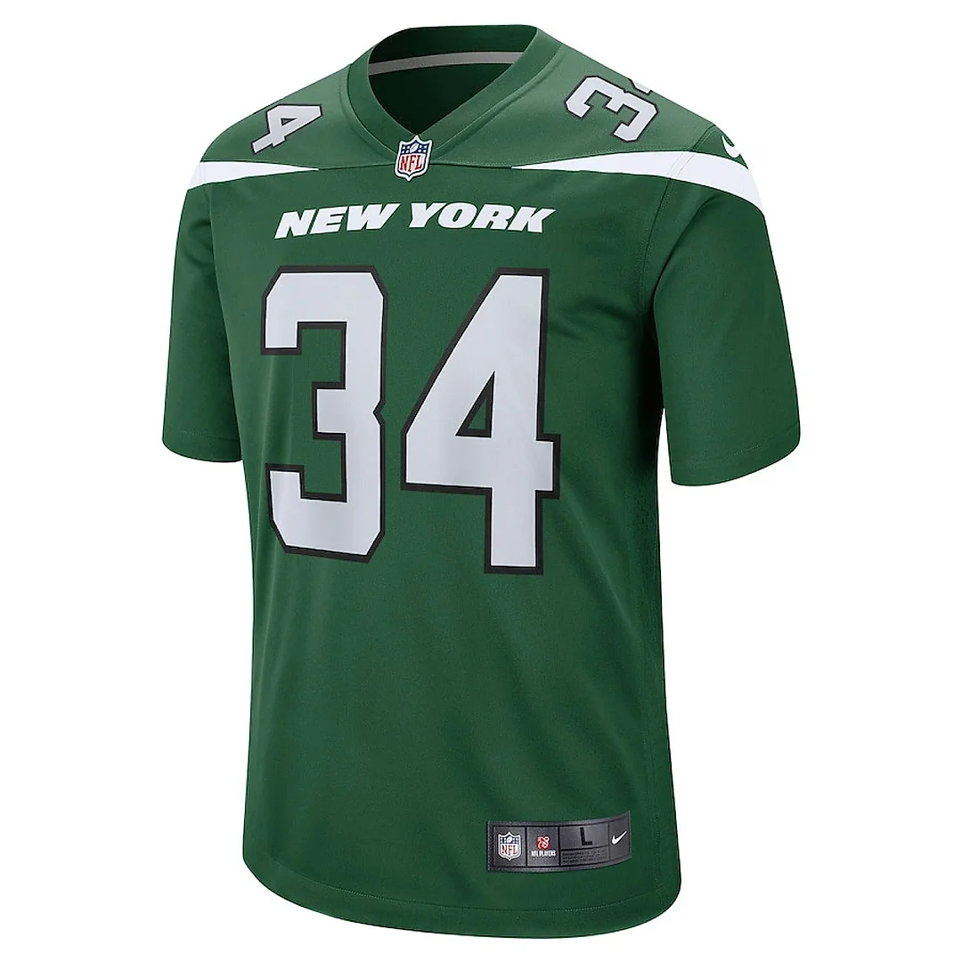 Zennovawear Justin Hardee 34 New York Jets Men Game Jersey - Gotham Green