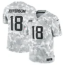 Zennovawear Justin Jefferson 18 Minnesota Vikings 2024 Salute to Service Limited Men Jersey - Arctic Camo