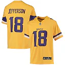 Zennovawear Justin Jefferson 18 Minnesota Vikings YOUTH Inverted Team Game Jersey - Gold