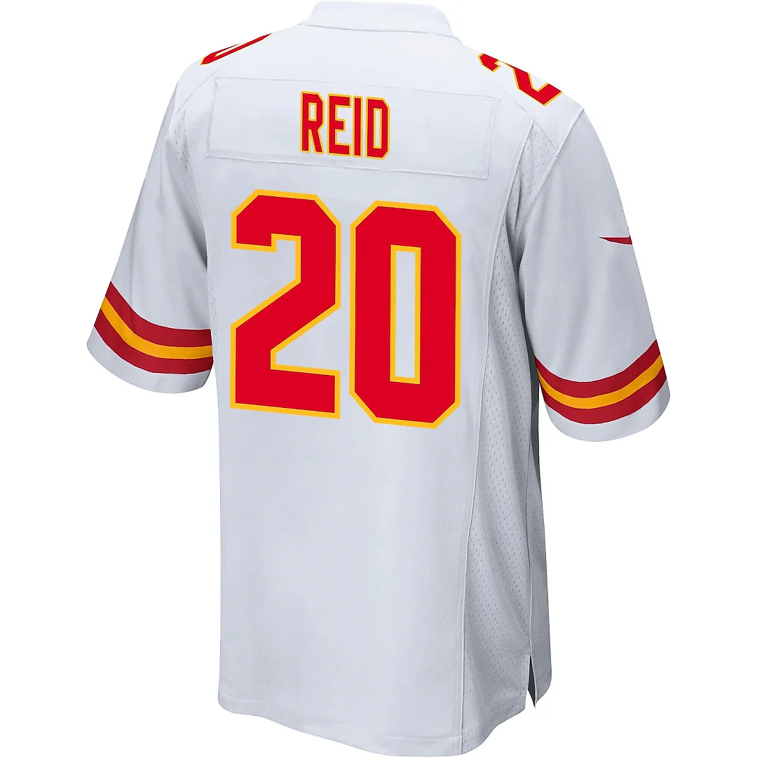 Zennovawear Justin Reid 20 Kansas City Chiefs AFC Champions Patch Game Men Jersey - White