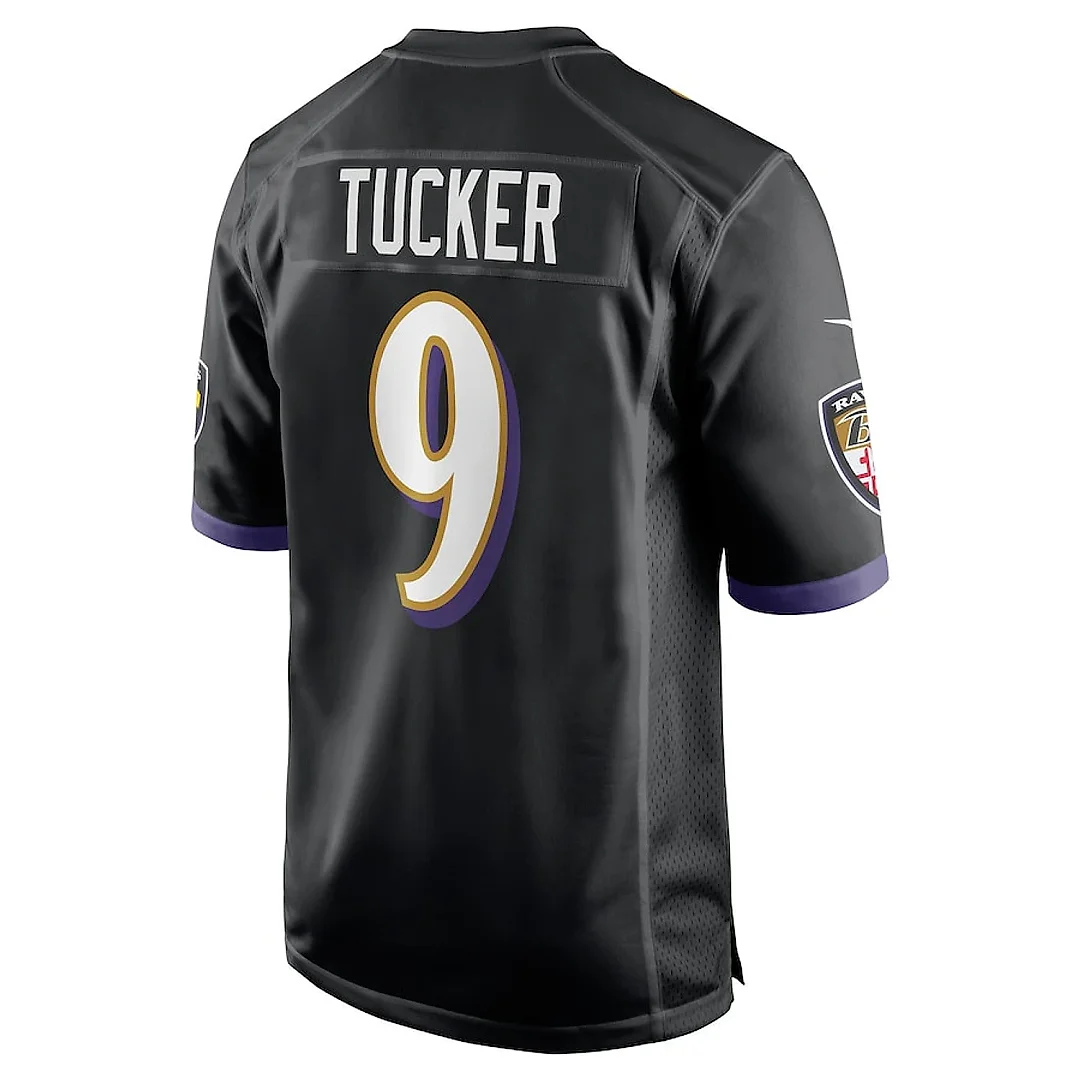 Zennovawear Justin Tucker 9 Baltimore Ravens Men Game Jersey - Black