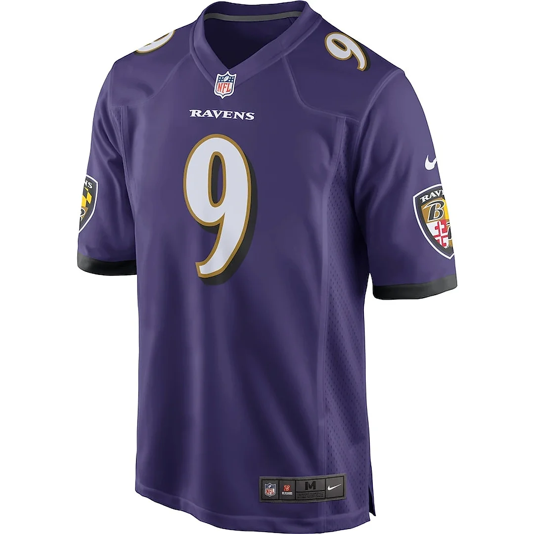 Zennovawear Justin Tucker 9 Baltimore Ravens Men Game Jersey - Purple