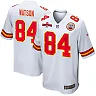 Zennovawear Justin Watson 84 Kansas City Chiefs AFC Champions Patch Game Men Jersey - White