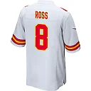 Zennovawear Justyn Ross 8 Kansas City Chiefs AFC Champions Patch Game Men Jersey - White