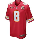 Zennovawear Justyn Ross 8 Kansas City Chiefs AFC Champions Patch Game Men Jersey - Red