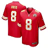 Zennovawear Justyn Ross 8 Kansas City Chiefs Men Home Game Jersey - Red