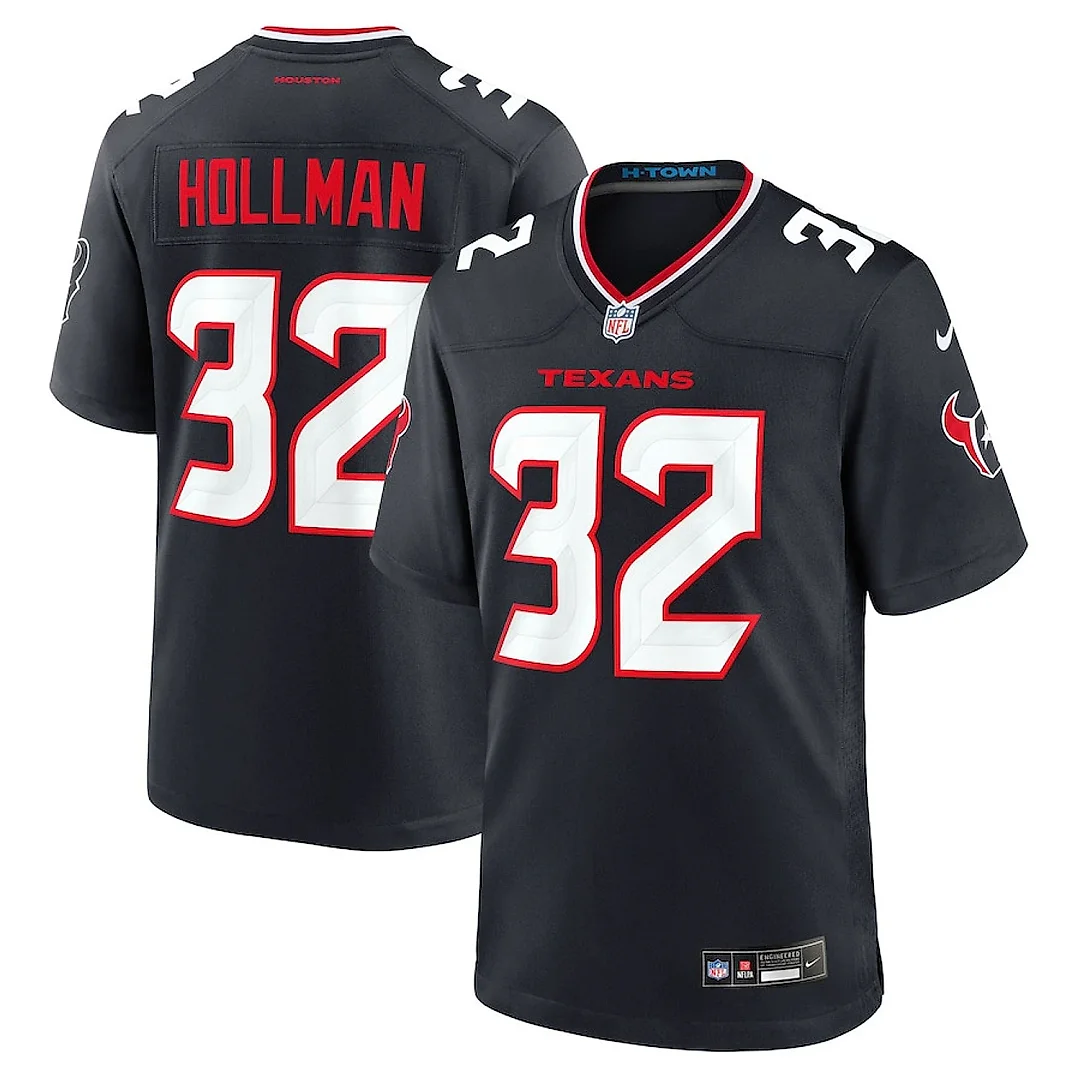 Zennovawear Ka'Dar Hollman 32 Houston Texans Team Game Men Jersey - Navy