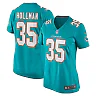 Zennovawear Ka'Dar Hollman 35 Miami Dolphins Women Home Game Jersey - Aqua