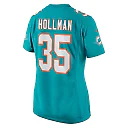 Zennovawear Ka'Dar Hollman 35 Miami Dolphins Women Home Game Jersey - Aqua