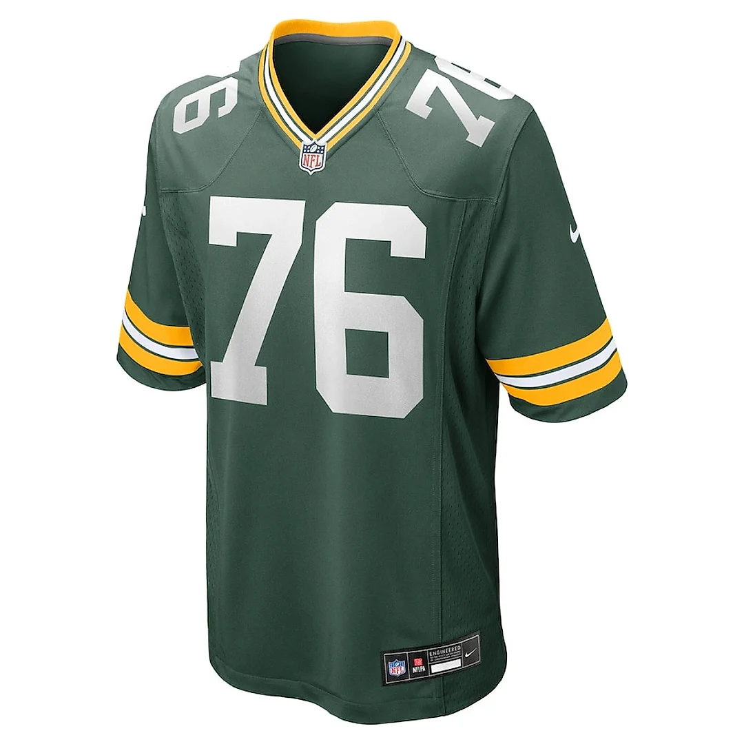 Zennovawear Kadeem Telfort 76 Green Bay Packers Game Men Jersey - Green
