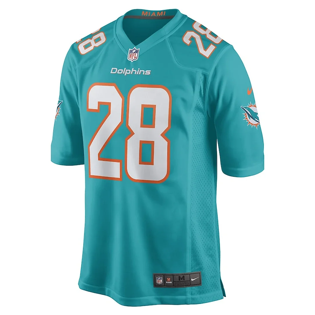 Zennovawear Kader Kohou 28 Miami Dolphins Men Game Jersey - Aqua