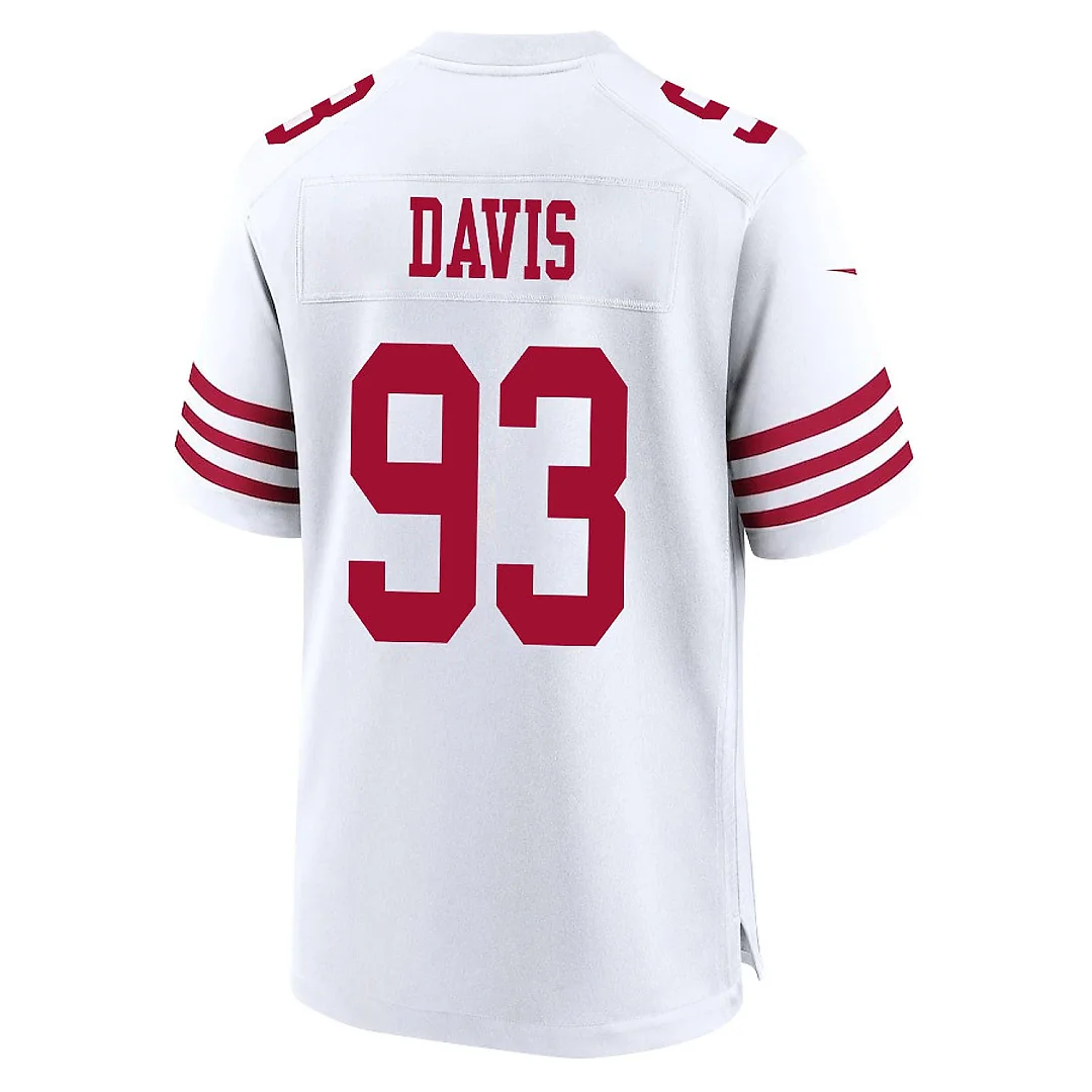Zennovawear Kalia Davis 93 San Francisco 49ers NFC Champions Patch Game Men Jersey - White