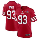 Zennovawear Kalia Davis 93 San Francisco 49ers NFC Champions Patch Game Men Jersey - Scarlet