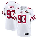 Zennovawear Kalia Davis 93 San Francisco 49ers NFC Champions Patch Game Men Jersey - White