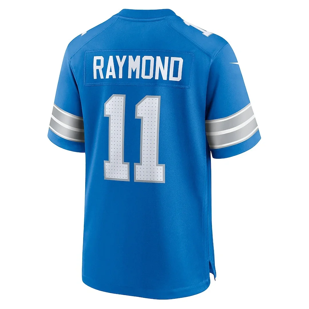 Zennovawear Kalif Raymond 11 Detroit Lions Team Game Men Jersey - Blue