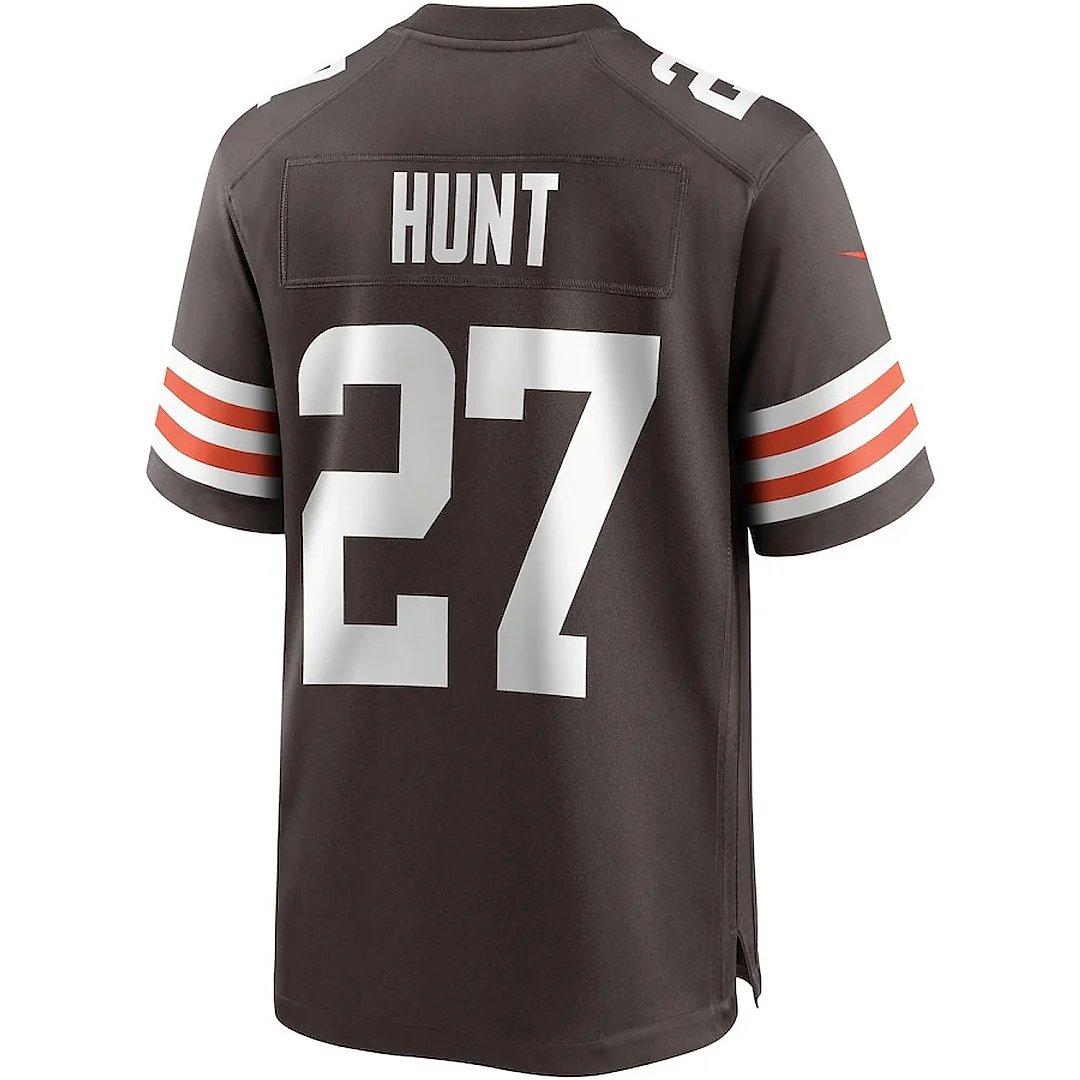 Zennovawear Kareem Hunt 27 Cleveland Browns Game Men Jersey - Brown