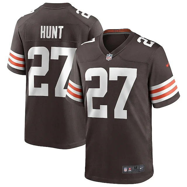 Zennovawear Kareem Hunt 27 Cleveland Browns Game Men Jersey - Brown